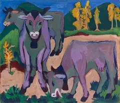 Ernst Ludwig Kirchner, Kühe im Herbst, 1924/1926, Oil on canvas