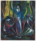 Hermann Stenner, Auferstehung, 1914, Oil on canvas