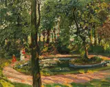 Max Slevogt, Kinder am Weiher (Garten in Godramstein), 1909, Oil on canvas