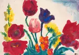 Emil Nolde, Sommerblumen (Mohn, Tulpen, Königskerze)
