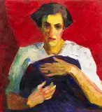 Conrad Felixmüller, Meine Schwester Hanna (Mädchenbildnis) / Bildnis Frau Minni Steinhardt