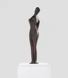 Marg Moll, Stehende, 1929, Bronze with dark brown patina