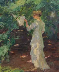 Edward Cucuel, Waldschatten, Um 1910-20, Oil on canvas