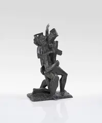 Les combattants ou la terreur ou les guerriers by Ossip Zadkine, 1947, Bronze with black-brown patina, sold Dec 2023