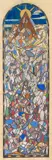 Adolf Hölzel, Lesende (Glasfensterentwurf), 1926, Colored chalk drawing over pencil