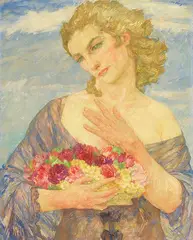 Hans Unger, Flora, um 1910, Oil on panel