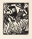 Emil Nolde, Kerzentänzerinnen, 1917, Woodcut