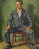 Victor Tuxhorn, Bildnis eines Arbeitslosen, 1931, Oil on canvas