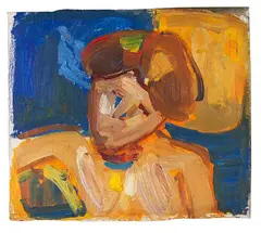 Ida Kerkovius, Frauenkopf, Ca. 1912, Oil on fibreboard