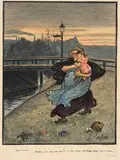 Ins Wasser by Heinrich Zille, Um 1919, India ink, Watercolor and chalks, sold Dec 2023