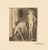 Erich Heckel, Akrobatinnen, 1911, Etching