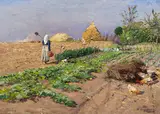 Hugo Mühlig, Arbeit auf dem Feld, Um 1898, Oil on canvas