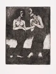 Mann und Mädchen by Emil Nolde, 1918, Etching, sold Dec 2023
