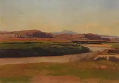 Viktor Paul Mohn, Campagnalandschaft, Um 1866-1869, Oil on cardboard