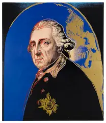 Friedrich II by Andy Warhol, 1986, Silkscreen in colors. Synthetic polymer on canvas, sold Dec 2023