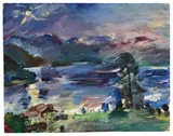 Lovis Corinth, Walchensee, aufgehender Mond, 1922, Oil on canvas