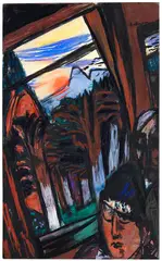 Max Beckmann, Drahtseilbahn in Baden-Baden (Bergbahn in Colorado), 1937/1949, Oil on canvas