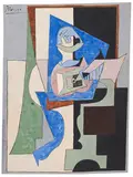 Pablo Picasso, Guéridon, guitare et compotier