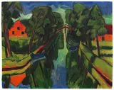 Max Pechstein, Der Mühlengraben, 1921, Oil on canvas