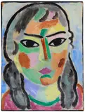 Mädchen by Alexej von Jawlensky, 1916, Oil on light board, sold Dec 2023