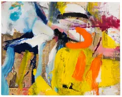 Willem de Kooning, Garden Landscape, 1977, Oil on a double page of newsprint from January ...