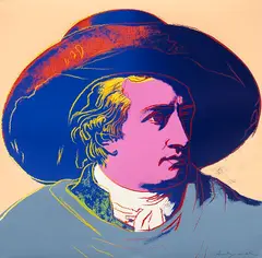 Andy Warhol, Goethe, 1982, Farbserigrafie auf Karton