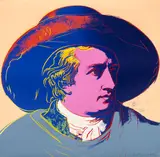 Andy Warhol, Goethe, 1982, Farbserigrafie auf Karton