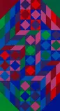 Victor Vasarely, LLA, 1968/1973, Acrylic on canvas