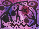 A. R. Penck, From the devil's kitchen, 1994, Acrylic on canvas