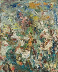 Eugène Leroy, Sans titre (Peinture decorativ), 1973, Oil on canvas