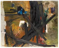 Emil Schumacher, Action barbare, 1955, Oil on canvas