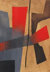 Ohne Titel by Fritz Winter, 1972, Oil on cardboard on fiberboard, sold Dec 2023