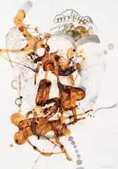 Albert Oehlen, Wünsche, 1993, Mixed media