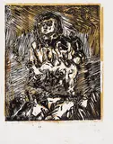 Georg Baselitz, Ohne Titel, 1966, Woodcut in colors