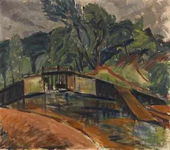 Erich Heckel, Schleuse, 1913, Oil on canvas