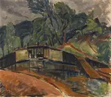 Erich Heckel, Schleuse, 1913, Oil on canvas