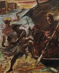 Frauenraub by Lovis Corinth, 1918, Oil on panel, sold Jun 2023