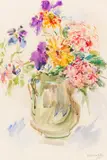 Oskar Kokoschka, Blumenstilleben, 1967, Watercolor
