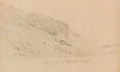 Caspar David Friedrich, Wiese in Teplitz, 1835, Pencil drawing