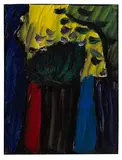 Stillleben: Blumen im Gegenlicht by Alexej von Jawlensky, 1936, Oil on paper with a canvas-structure, on board, sold Jun 2023