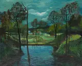 Max Pechstein, Forellenteich in Gliesnitz, Wohl 1944, Oil on canvas