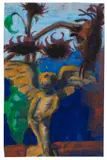 Engel vor Sonnenblumen by Emil Nolde, Um 1935, Watercolor, sold Jun 2023