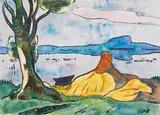 Am Lebasee by Karl Schmidt-Rottluff, Um 1935, Watercolor, sold Jun 2023