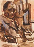 Lovis Corinth, Selbstbildnis, 1919, Gouache