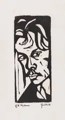 Ernst Ludwig Kirchner, Selbstportrait, 1905/06, Woodcut