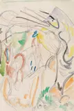 Ernst Ludwig Kirchner, Fuhrwerk (im Taunus), 1916, Watercolor over pencil
