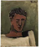 Helmut Kolle gen. vom Hügel, Brustbild eines jungen Mannes im weissen Hemd (Matrose?), Um 1928, Oil on canvas