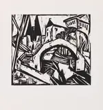 Elisabeth-Ufer (Berlin) by Ernst Ludwig Kirchner, 1913/14, Woodcut, sold Jun 2023