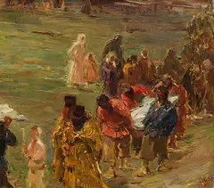 Robert H. Sterl, Prozession in Russland, 1920, Oil on canvas