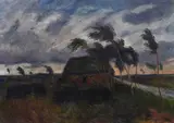 Otto Modersohn, Sturm im Moor, 1942, Oil on canvas